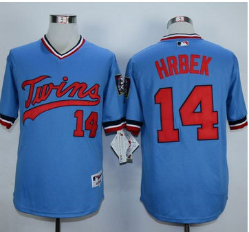 Minnesota Twins #14 Kent Hrbek Light Blue 1984 Turn Back The Clock Stitched MLB Jersey