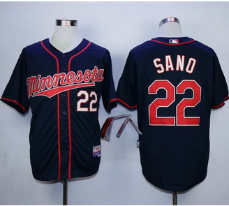 Minnesota Twins #22 Miguel Sano Navy Blue Cool Base Stitched MLB Jersey