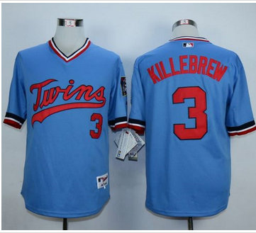 Minnesota Twins #3 Harmon Killebrew Light Blue 1984 Turn Back The Clock Stitched MLB Jersey
