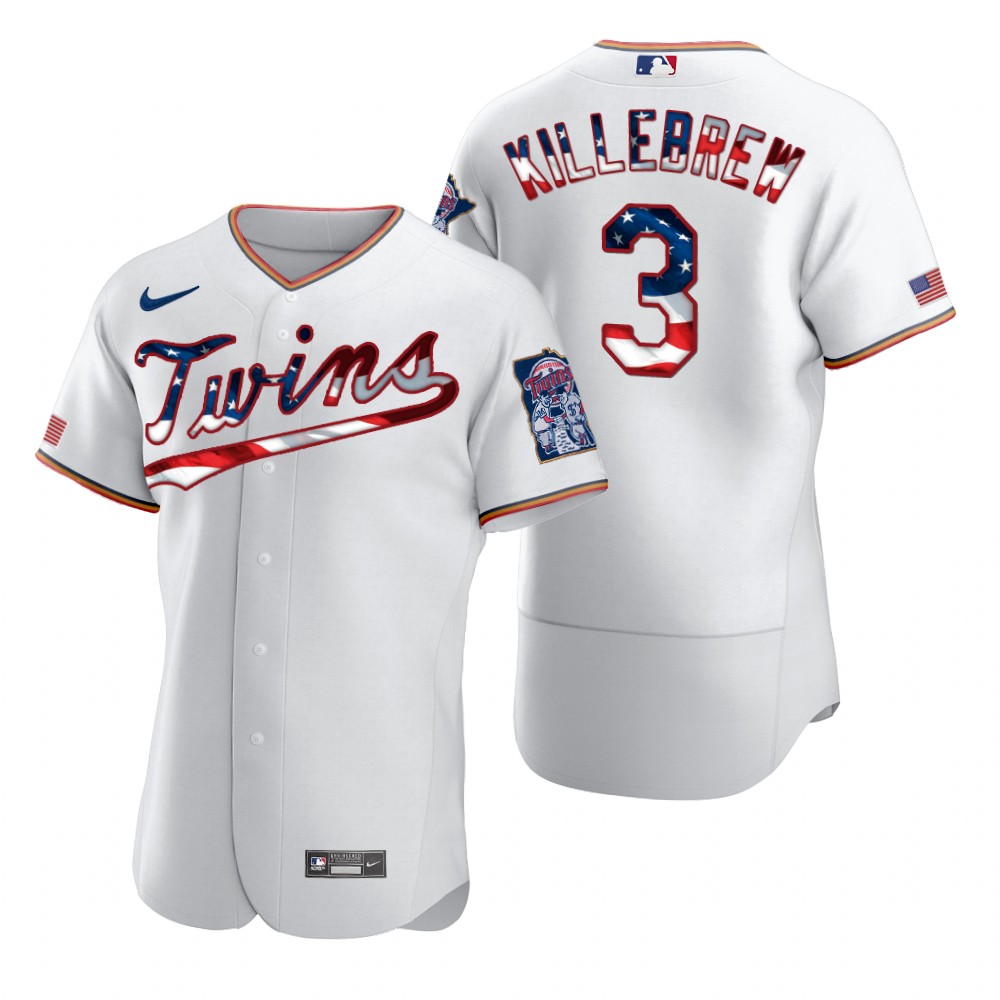 Minnesota Twins #3 Harmon Killebrew Men's Nike White Fluttering USA Flag Limited Edition Authentic MLB Jersey Minnesota Twins #3 Harmon Killebrew Men's Nike White Fluttering USA Flag Limited Edition Authentic MLB Jersey