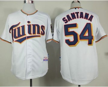 Minnesota Twins #54 Ervin Santana White Home Cool Base Stitched Baseball Jersey