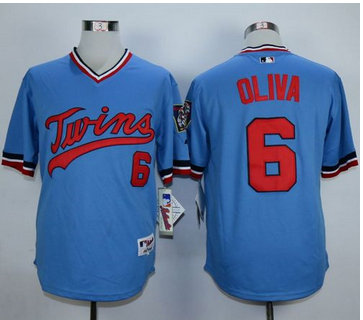 Minnesota Twins #6 Tony Oliva Light Blue 1984 Turn Back The Clock Stitched MLB Jersey