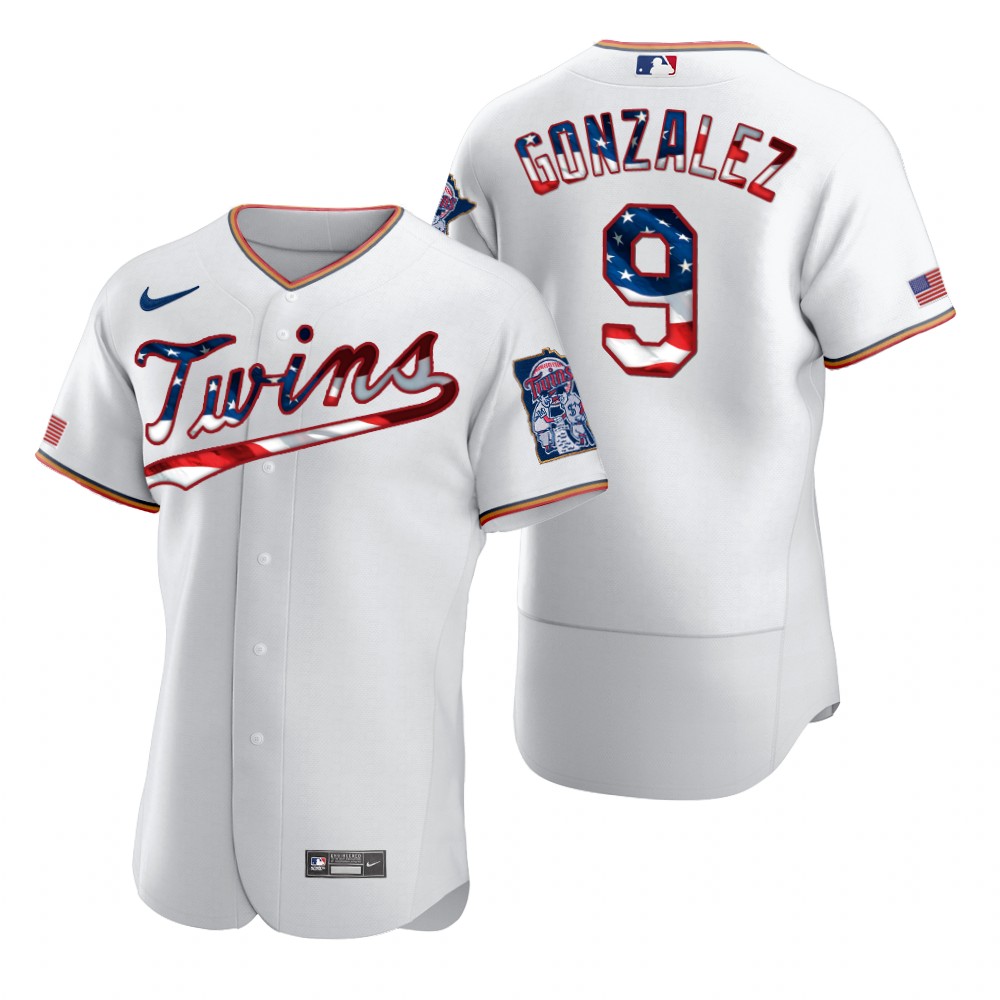 Minnesota Twins #9 Marwin Gonzalez Men's Nike White Fluttering USA Flag Limited Edition Authentic MLB Jersey Minnesota Twins #9 Marwin Gonzalez Men's Nike White Fluttering USA Flag Limited Edition Authentic MLB Jersey
