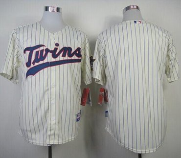 Minnesota Twins Blank Cream Cool Base Stitched Baseball Jersey
