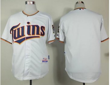 Minnesota Twins Blank White Home Cool Base Stitched Baseball Jersey