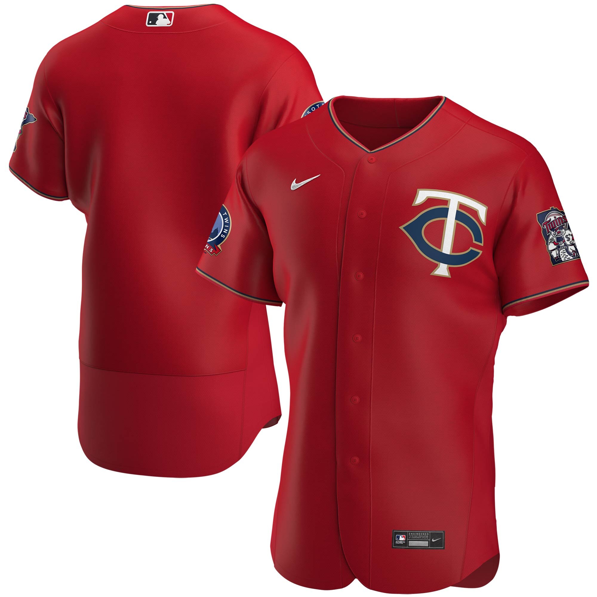 Minnesota Twins Men's Nike Red Alternate 2020 60th Season Authentic Team MLB Jersey Minnesota Twins Men's Nike Red Alternate 2020 60th Season Authentic Team MLB Jersey