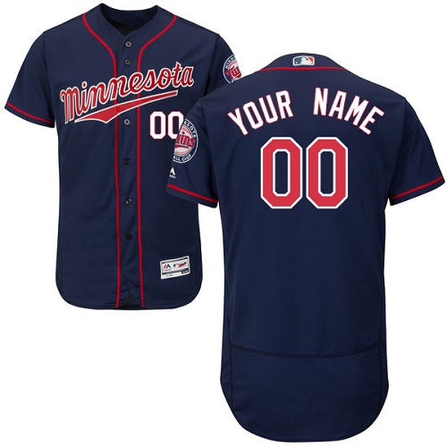 Minnesota Twins Navy Men's Customized Flexbase Jersey Minnesota Twins Navy Men's Customized Flexbase Jersey