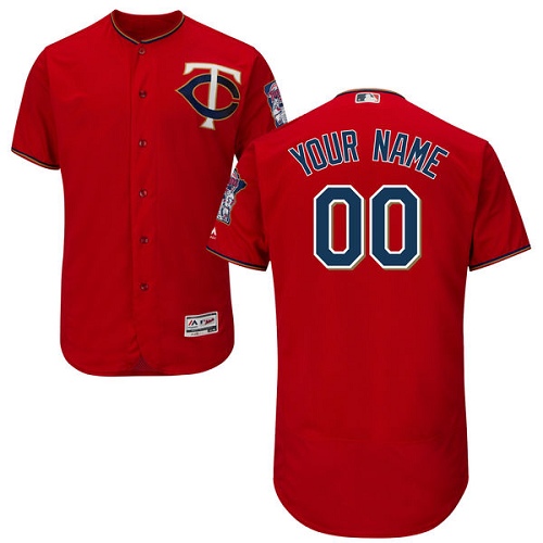 Minnesota Twins Red Men's Customized Flexbase Jersey Minnesota Twins Red Men's Customized Flexbase Jersey