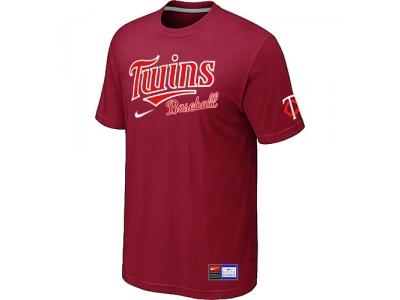 Minnesota Twins Red NEW Short Sleeve Practice T-Shirt