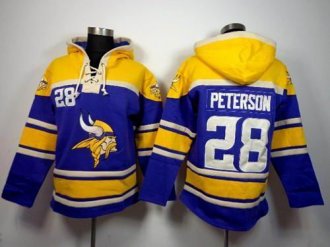 Minnesota Vikings #28 Adrian Peterson Purple Sawyer Hooded Sweatshirt Stitched NFL Jersey Minnesota Vikings #28 Adrian Peterson Purple Sawyer Hooded Sweatshirt Stitched NFL Jersey