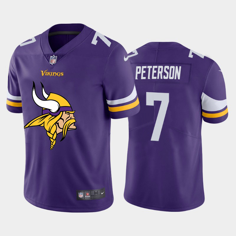 Minnesota Vikings #7 Patrick Peterson Purple Men's Nike Big Team Logo Vapor Limited NFL Jersey Minnesota Vikings #7 Patrick Peterson Purple Men's Nike Big Team Logo Vapor Limited NFL Jersey