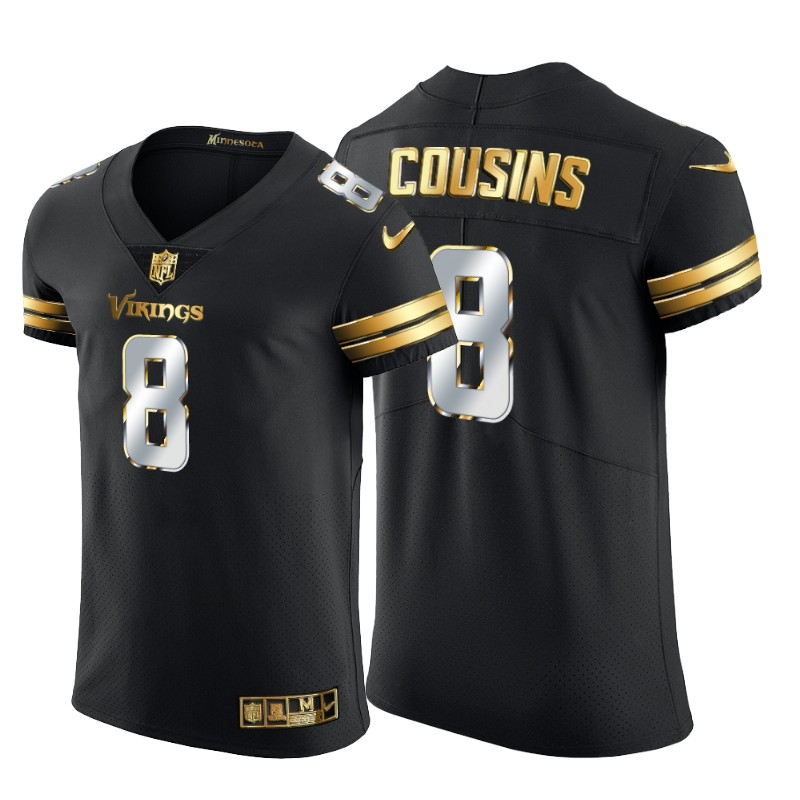 Minnesota Vikings #8 Kirk Cousins Men's Nike Black Edition Vapor Untouchable Elite NFL Jersey Minnesota Vikings #8 Kirk Cousins Men's Nike Black Edition Vapor Untouchable Elite NFL Jersey
