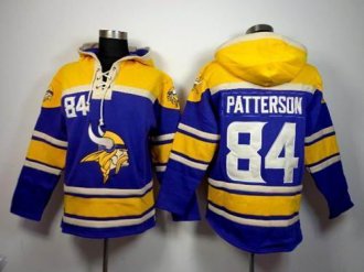 Minnesota Vikings #84 Cordarrelle Patterson Purple Sawyer Hooded Sweatshirt Stitched NFL Jersey