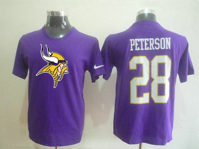 NEW NFL Minnesota Vikings 28 Adrian Peterson Name & Number T-Shirt NEW NFL Minnesota Vikings 28 Adrian Peterson Name & Number T-Shirt
