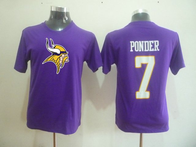 NEW NFL Minnesota Vikings 7 Christian Ponder Name & Number T-Shirt NEW NFL Minnesota Vikings 7 Christian Ponder Name & Number T-Shirt