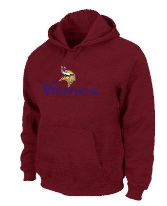 Minnesota Vikings Authentic Logo Pullover Hoodie RED