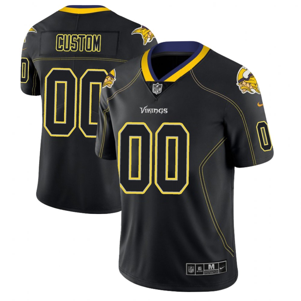 Minnesota Vikings Custom 2018 Lights Out Color Rush Limited Black Jersey Minnesota Vikings Custom 2018 Lights Out Color Rush Limited Black Jersey