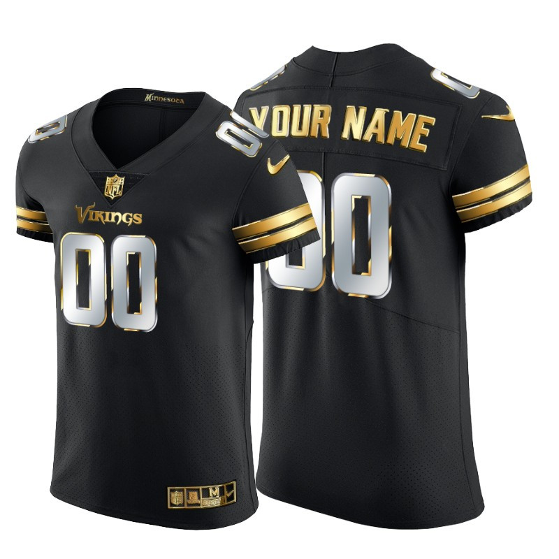 Minnesota Vikings Custom Men's Nike Black Edition Vapor Untouchable Elite NFL Jersey Minnesota Vikings Custom Men's Nike Black Edition Vapor Untouchable Elite NFL Jersey