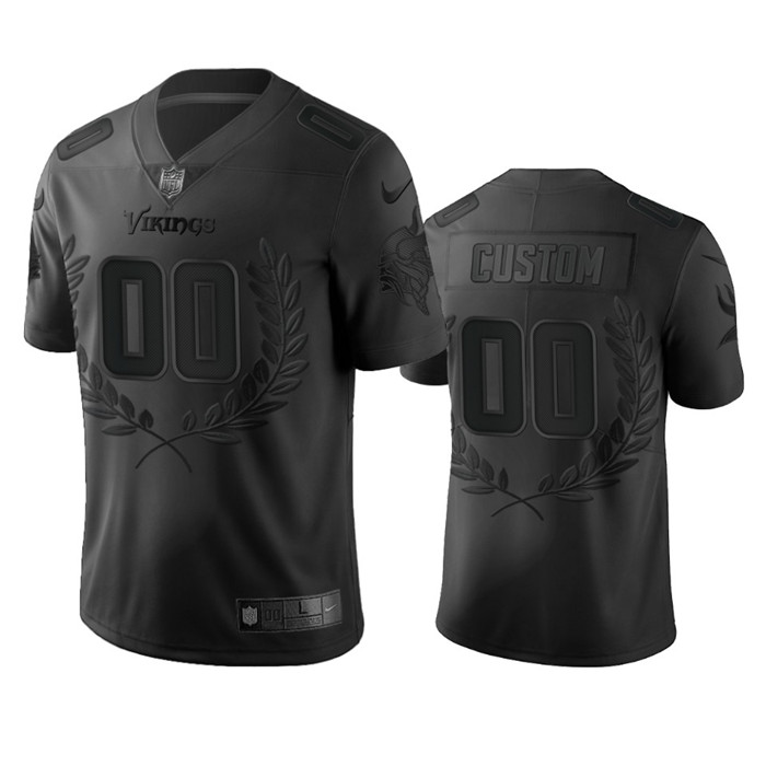 Minnesota Vikings Custom Men's Nike Black NFL MVP Limited Edition Jersey Minnesota Vikings Custom Men's Nike Black NFL MVP Limited Edition Jersey