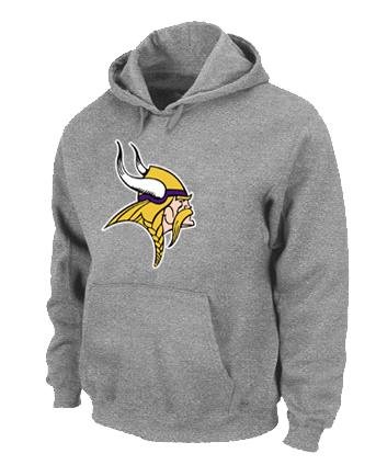 Minnesota Vikings Logo Pullover Hoodie Grey Minnesota Vikings Logo Pullover Hoodie Grey