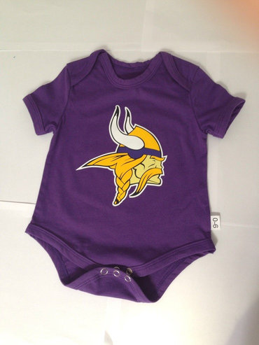 Minnesota Vikings Newborn Tricolor Creeper Set - Purple