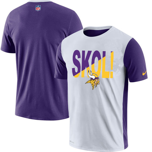 Minnesota Vikings Nike Performance T-Shirt White Minnesota Vikings Nike Performance T-Shirt White