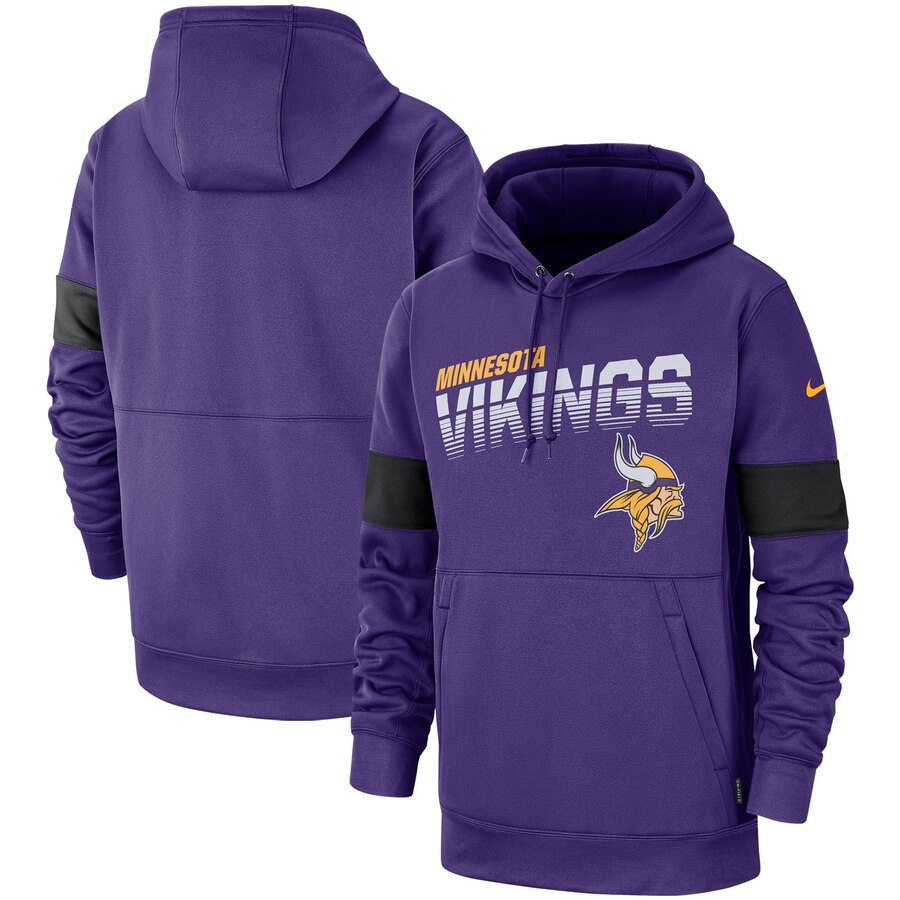 Minnesota Vikings Nike Sideline Team Logo Performance Pullover Hoodie Purple Minnesota Vikings Nike Sideline Team Logo Performance Pullover Hoodie Purple