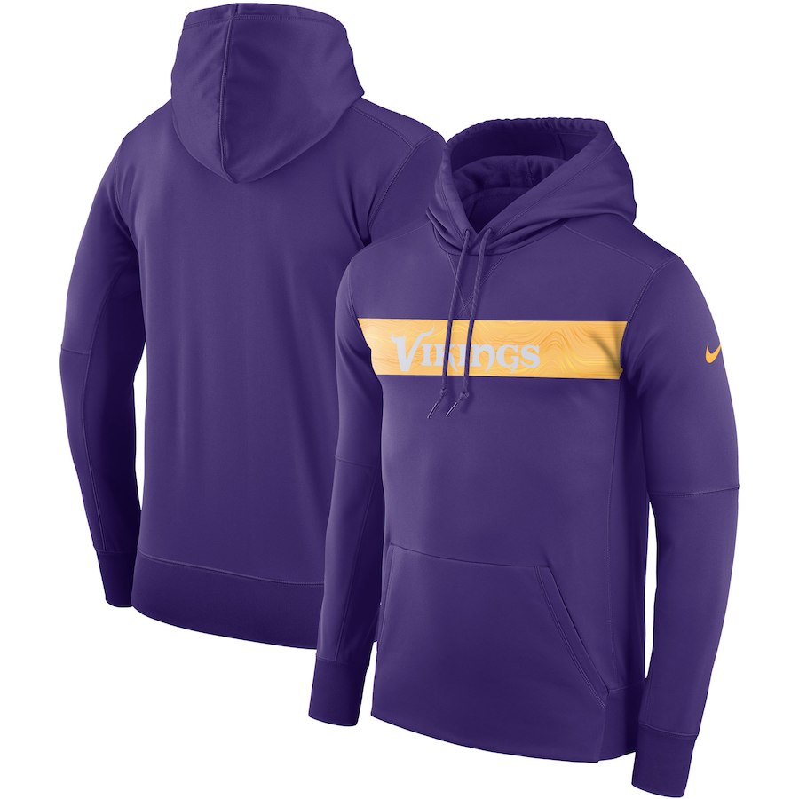 Minnesota Vikings Nike Sideline Team Performance Pullover Hoodie Purple Minnesota Vikings Nike Sideline Team Performance Pullover Hoodie Purple