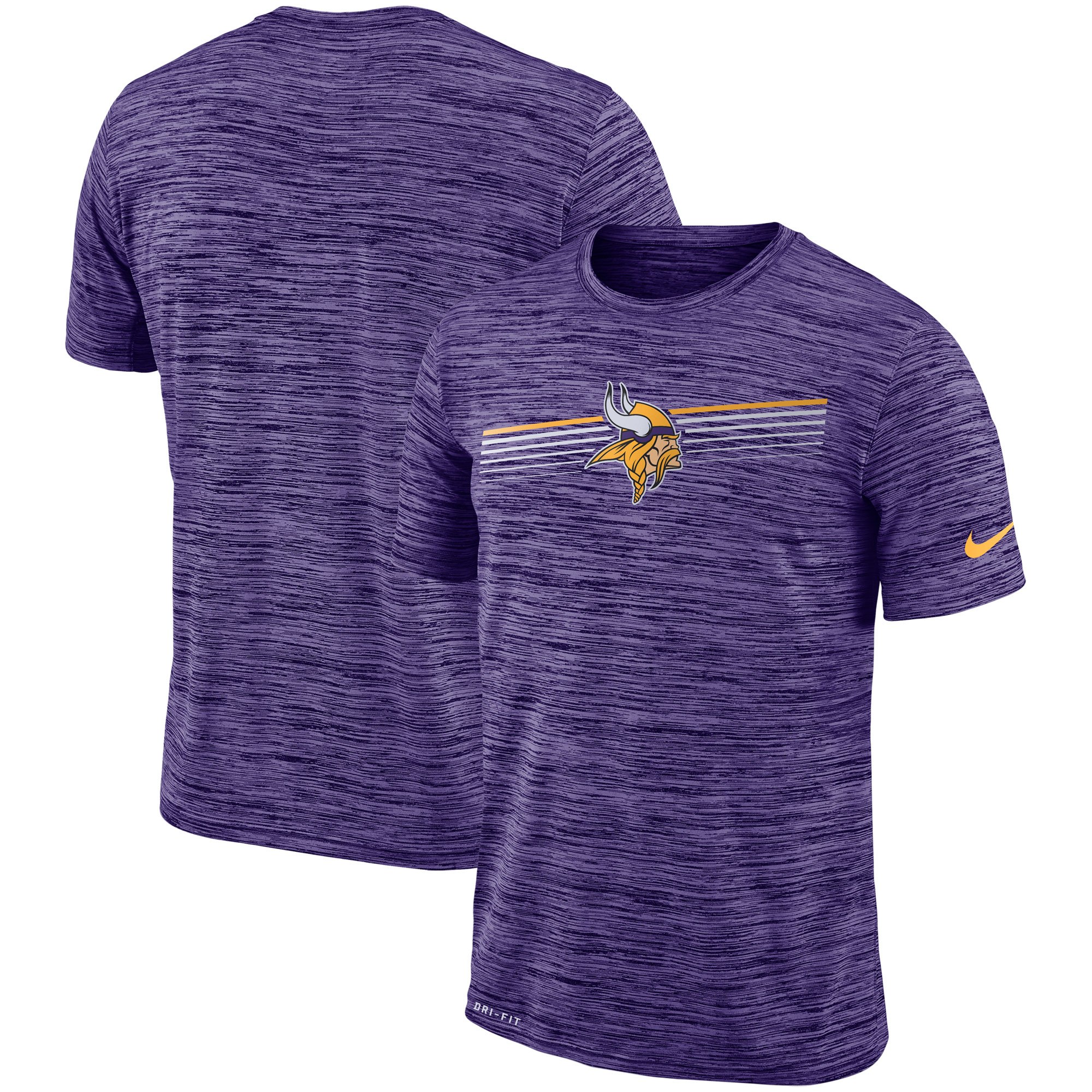Minnesota Vikings Nike Sideline Velocity Performance T-Shirt Heathered Purple Minnesota Vikings Nike Sideline Velocity Performance T-Shirt Heathered Purple