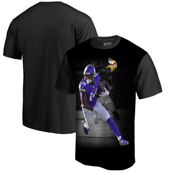 Minnesota Vikings Stefon Diggs NFL Pro Line By Fanatics Branded NFL Player Sublimated Graphic T Shirt Black Minnesota Vikings Stefon Diggs NFL Pro Line By Fanatics Branded NFL Player Sublimated Graphic T Shirt Black