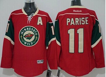 Minnesota Wild #11 Zach Parise Red Stitched NHL Jersey