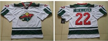 Minnesota Wild #22 Nino Niederreiter White Stitched NHL Jersey