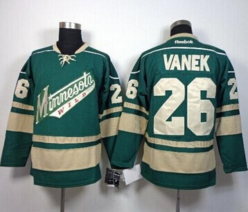 Minnesota Wild #26 Thomas Vanek Green Stitched NHL Jersey
