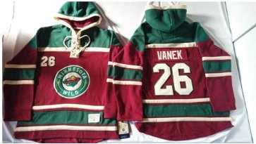 Minnesota Wild #26 Thomas Vanek Red Sawyer Hooded Sweatshirt Stitched NHL Jersey Minnesota Wild #26 Thomas Vanek Red Sawyer Hooded Sweatshirt Stitched NHL Jersey