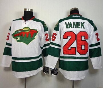 Minnesota Wild #26 Thomas Vanek White Stitched NHL Jersey