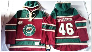 Minnesota Wild #46 Jared Spurgeon Red Sawyer Hooded Sweatshirt Stitched NHL Jersey Minnesota Wild #46 Jared Spurgeon Red Sawyer Hooded Sweatshirt Stitched NHL Jersey