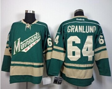 Minnesota Wild #64 Mikael Granlund Green Stitched NHL Jersey