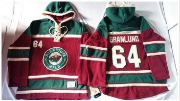 Minnesota Wild #64 Mikael Granlund Red Sawyer Hooded Sweatshirt Stitched NHL Jersey Minnesota Wild #64 Mikael Granlund Red Sawyer Hooded Sweatshirt Stitched NHL Jersey