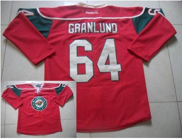 Minnesota Wild #64 Mikael Granlund Red Stitched NHL Jersey