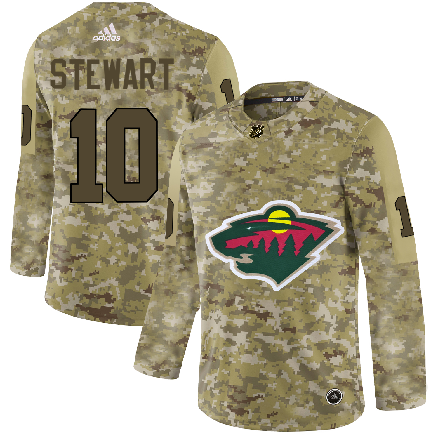 Minnesota Wild Camo Men's Customized Adidas Jersey Minnesota Wild Camo Men's Customized Adidas Jersey