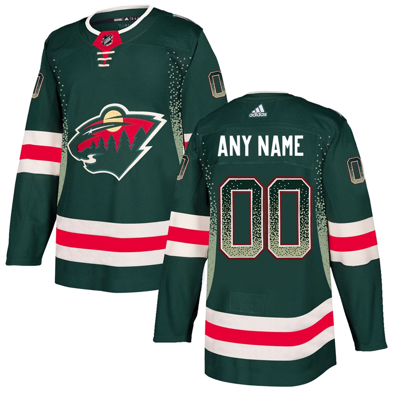 Minnesota Wild Green Men's Customized Drift Fashion Adidas Jersey Minnesota Wild Green Men's Customized Drift Fashion Adidas Jersey