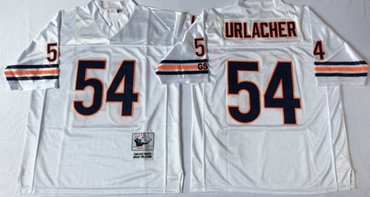 Mitchell&Ness Bears ##54 Brian Urlacher White Small No. Throwback Stitched NFL Jersey Mitchell&Ness Bears ##54 Brian Urlacher White Small No. Throwback Stitched NFL Jersey