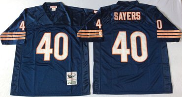 Mitchell&Ness Bears #40 Gale Sayers Navy Blue Throwback Men's Small No. Throwback Stitched NFL Jerseys Mitchell&Ness Bears #40 Gale Sayers Navy Blue Throwback Men's Small No. Throwback Stitched NFL Jerseys