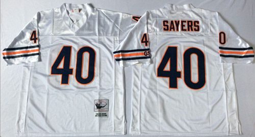 Mitchell&Ness Bears #40 Gale Sayers White Small No. Throwback Stitched NFL Jersey Mitchell&Ness Bears #40 Gale Sayers White Small No. Throwback Stitched NFL Jersey