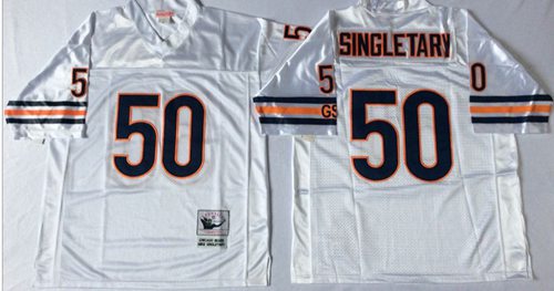 Mitchell&Ness Bears #50 Mike Singletary White Small No. Throwback Stitched NFL Jersey Mitchell&Ness Bears #50 Mike Singletary White Small No. Throwback Stitched NFL Jersey