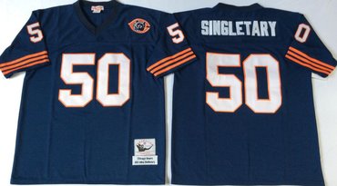 Mitchell&Ness Bears #50 Mike Singletary blue Throwback Stitched NFL Jerseys Mitchell&Ness Bears #50 Mike Singletary blue Throwback Stitched NFL Jerseys