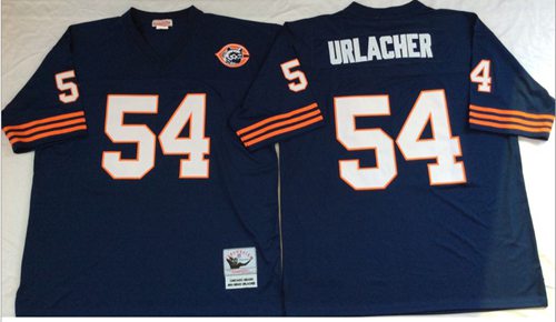 Mitchell&Ness Bears #54 Brian Urlacher Blue Big No. Throwback Stitched NFL Jersey Mitchell&Ness Bears #54 Brian Urlacher Blue Big No. Throwback Stitched NFL Jersey