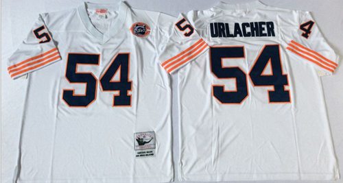 Mitchell&Ness Bears #54 Brian Urlacher White Big No. Throwback Stitched NFL Jersey Mitchell&Ness Bears #54 Brian Urlacher White Big No. Throwback Stitched NFL Jersey