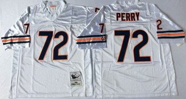Mitchell&Ness Bears #72 William Perry White Small No. Throwback Stitched NFL Jersey Mitchell&Ness Bears #72 William Perry White Small No. Throwback Stitched NFL Jersey