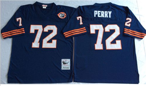 Mitchell&Ness Bears #72 William Perry Blue Big No. Throwback Stitched NFL Jersey Mitchell&Ness Bears #72 William Perry Blue Big No. Throwback Stitched NFL Jersey
